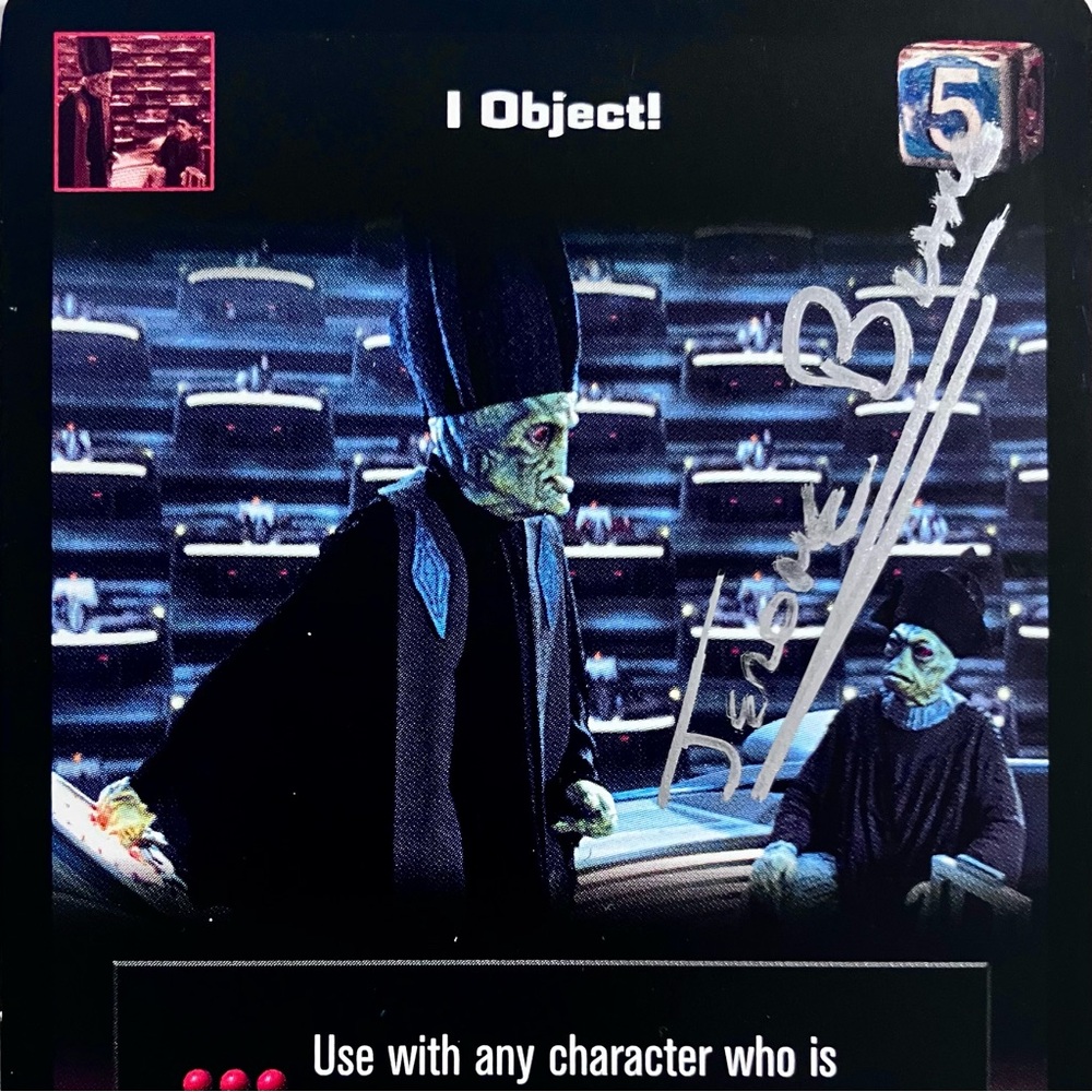 STAR WARS Signed Game Card / JEROME BLAKE as ‘Lott Dod’ / ATTACK OF THE CLONES
